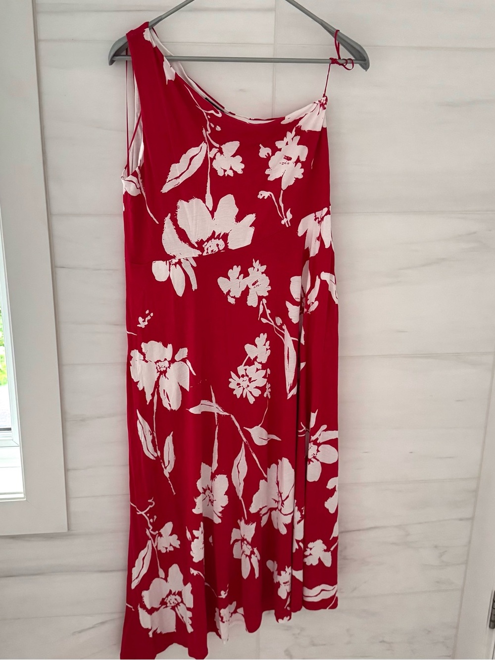 Polo Ralph Lauren One-Shoulder Floral Midi Dress